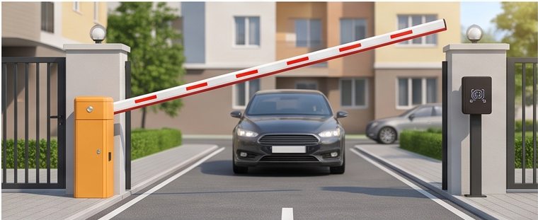 ANPR number plate recognition camera at a Bangalore gated community