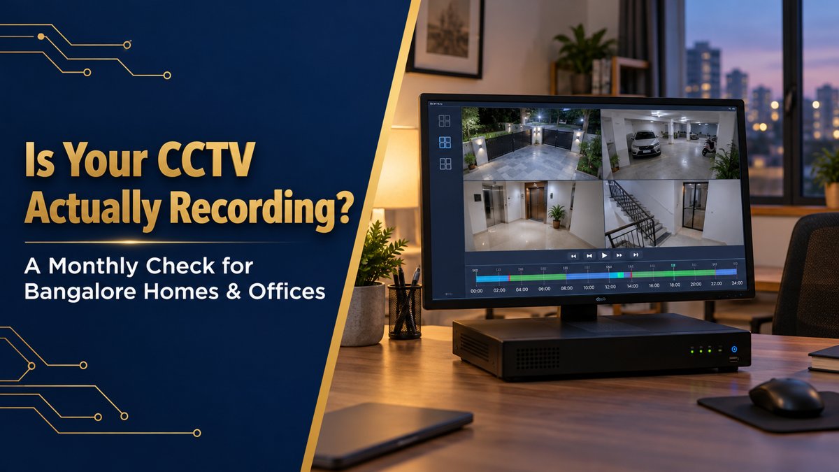 Is your CCTV actually recording? A monthly check for Bangalore homes and offices